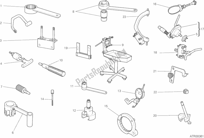 Alle onderdelen voor de Werkplaatsgereedschap, Motor van de Ducati Monster 659 Australia 2019